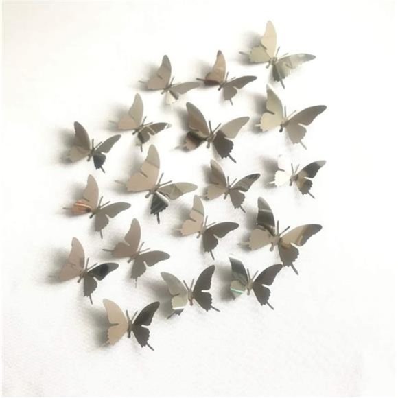 36 PCS 3D Colorful Crystal Butterfly Wall Stickers with Adhesive Art Decal Satin - Picture 1 of 1